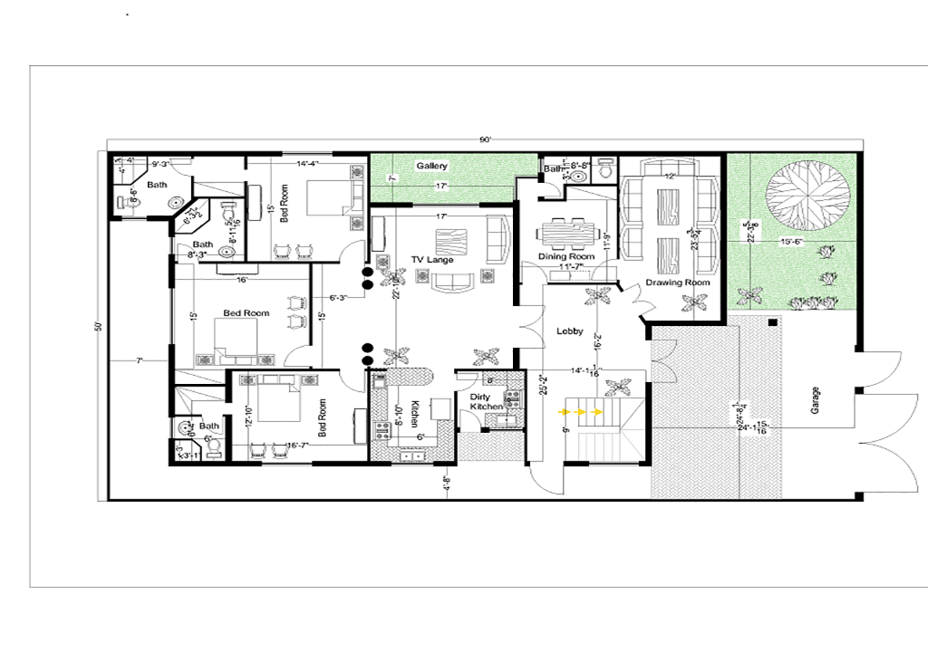 AutoCAD 2D Floor Plan Designs